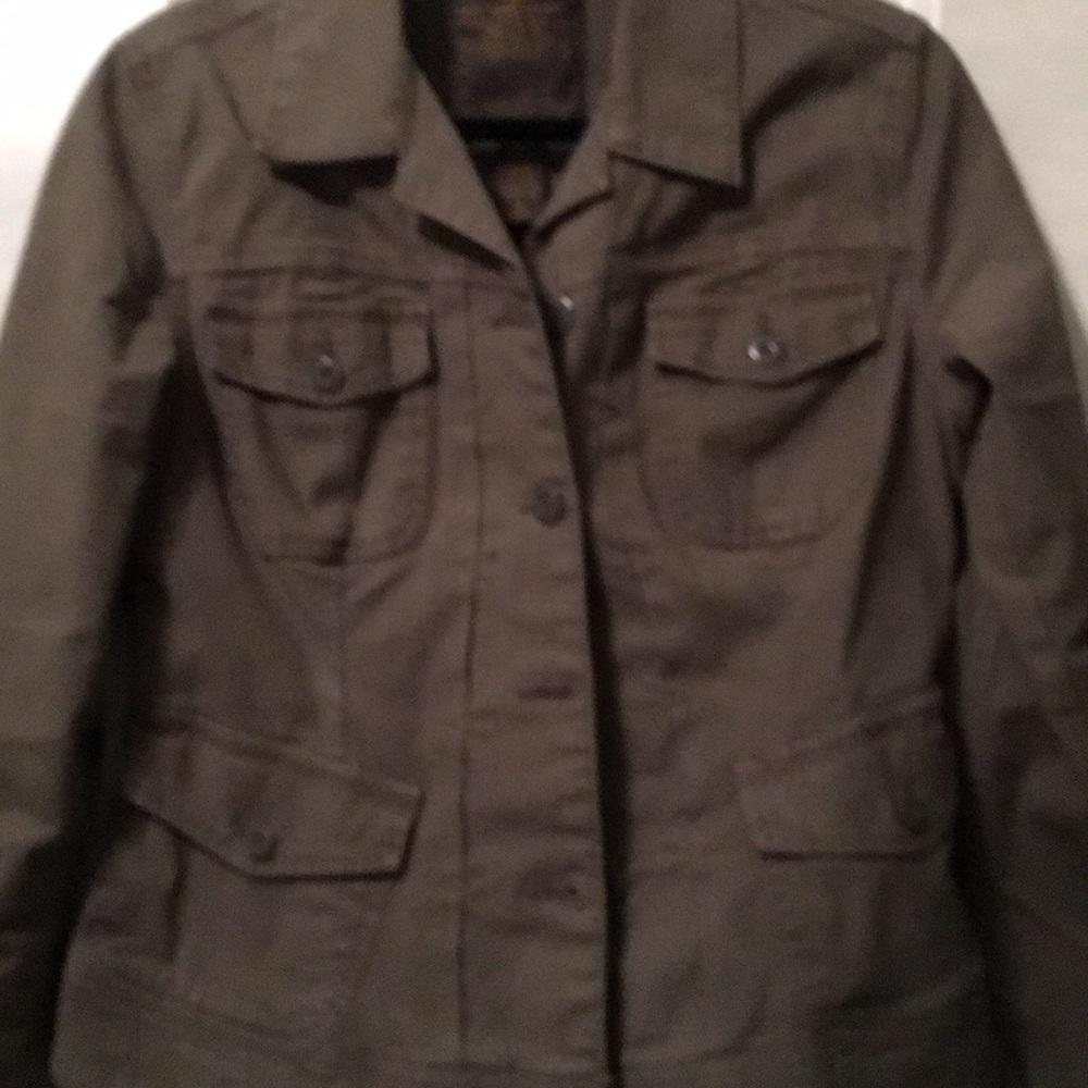 Lucky brand army green cotton jacket